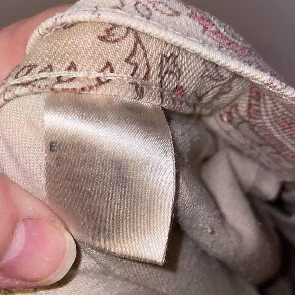 Current Elliott The Stiletto khaki paisley Cropped Ankle Skinny jeans Size 27 - Picture 8 of 17